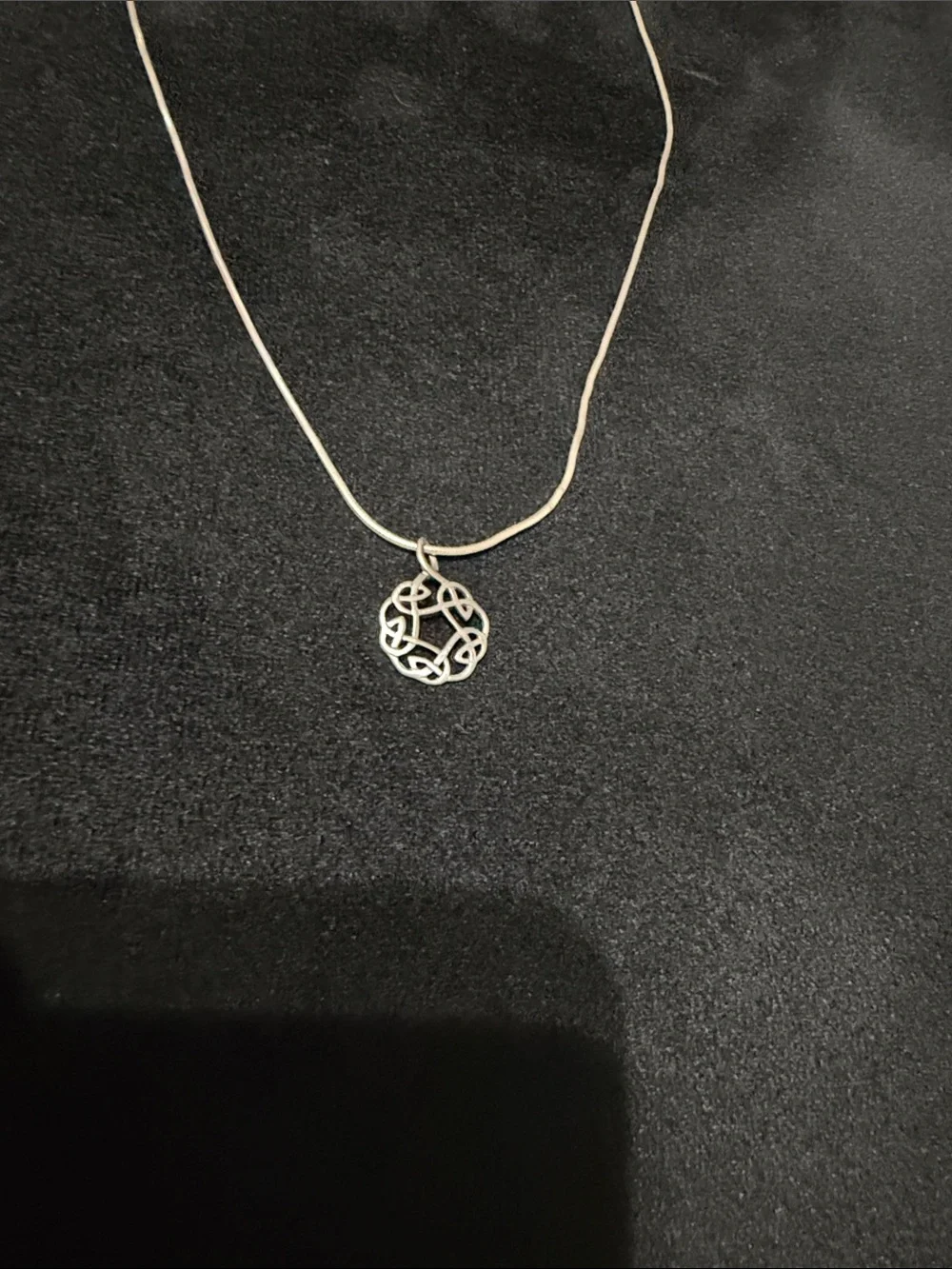Delicate Sterling Silver Celtic-Style Pendant Necklace for Women
